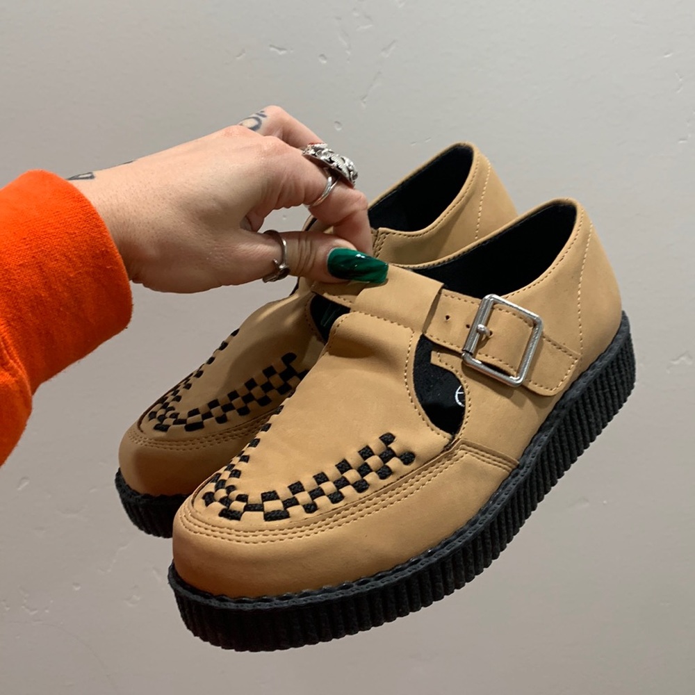 Tan TUK Mary Jane Creepers